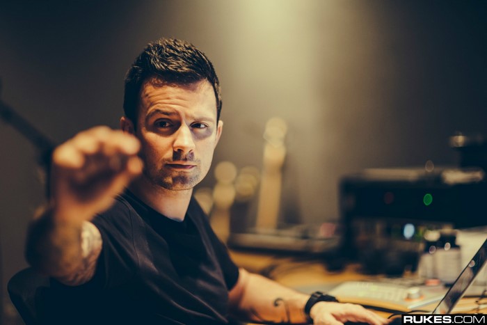 DJ Leonardo in a studio with equipment