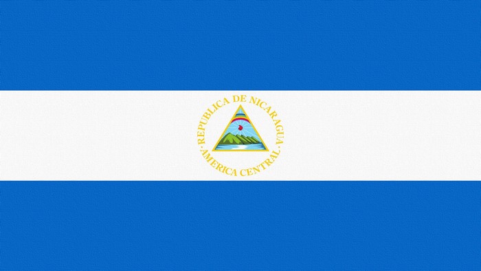 Flag of Nicaragua with coat of arms