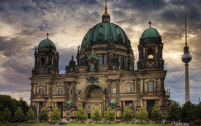 Berlin Cathedral and TV Tower, Germany