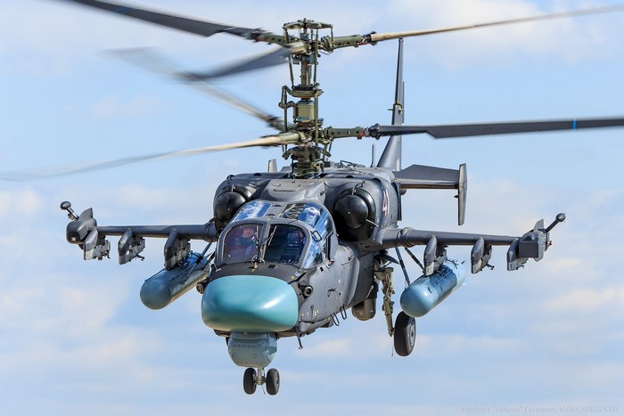 Kamov Ka-52 Alligator helicopter in flight