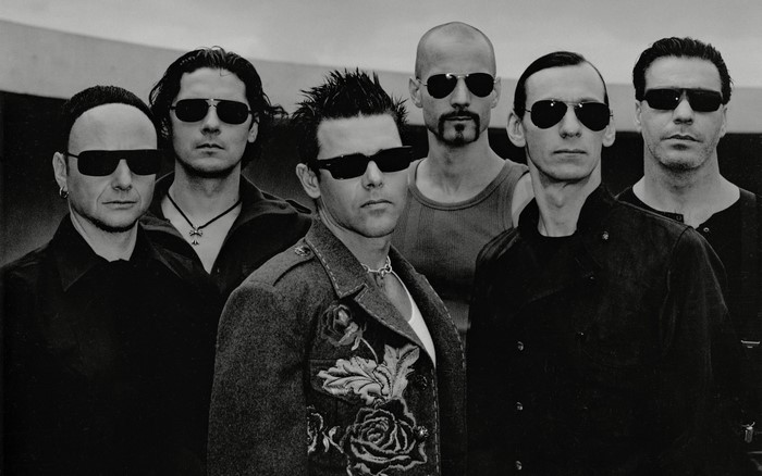 Rammstein band members wearing sunglasses