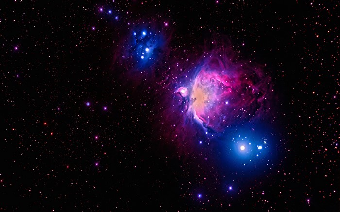 Orion Nebula and stars in space