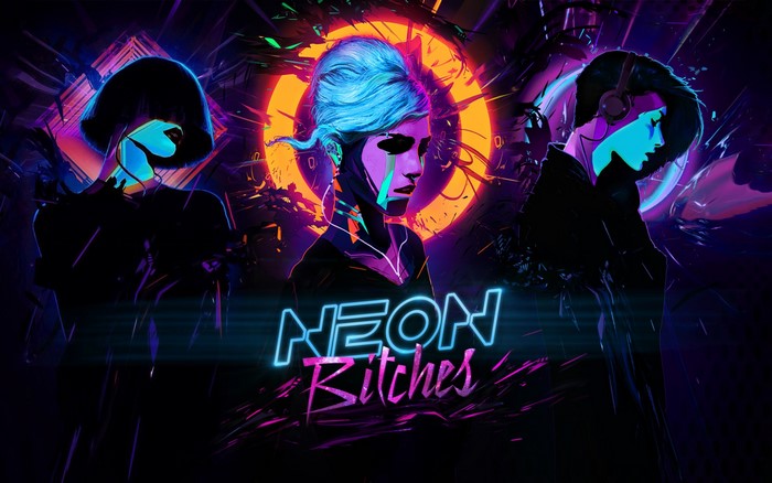 Neon Bitches Synthwave Cyberpunk Logo