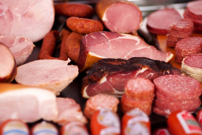 Assortment of Meat Products, Sausage, and Ham