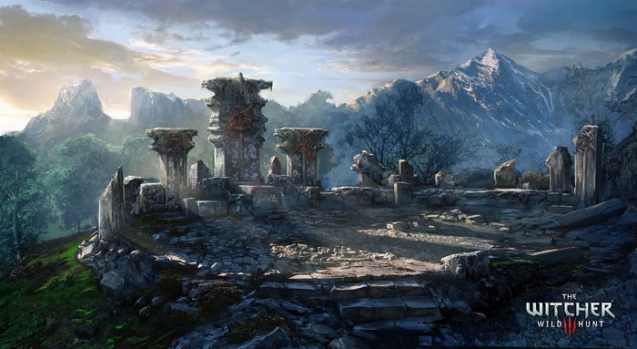 The Witcher 3: Wild Hunt ruins in mountains