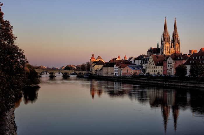 Regensburg, Germany at Sunrise/Sunset