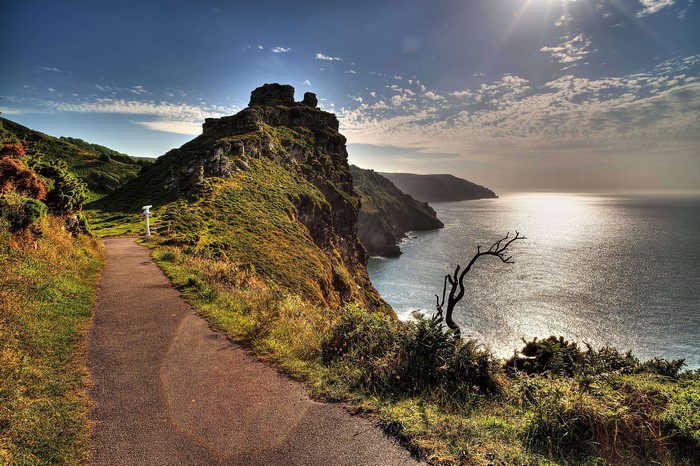 Coastal Path in Exmoor National Park, United Kingdom