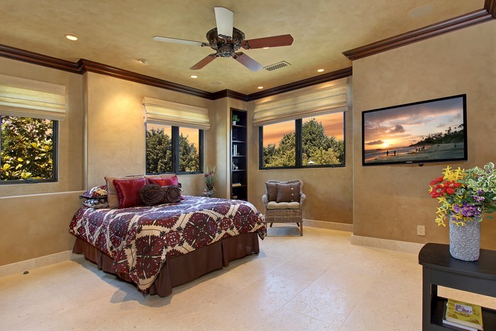 Bedroom Interior Design with Bed and TV