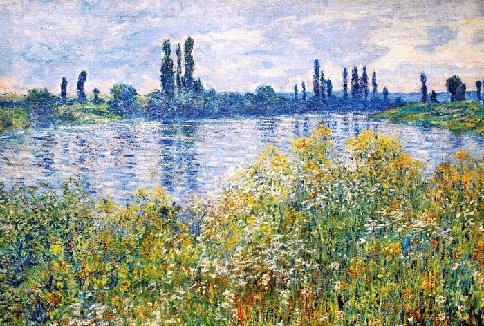 The River Seine with Wildflowers by Claude Monet