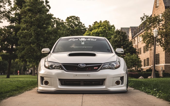 White Subaru Impreza WRX STi