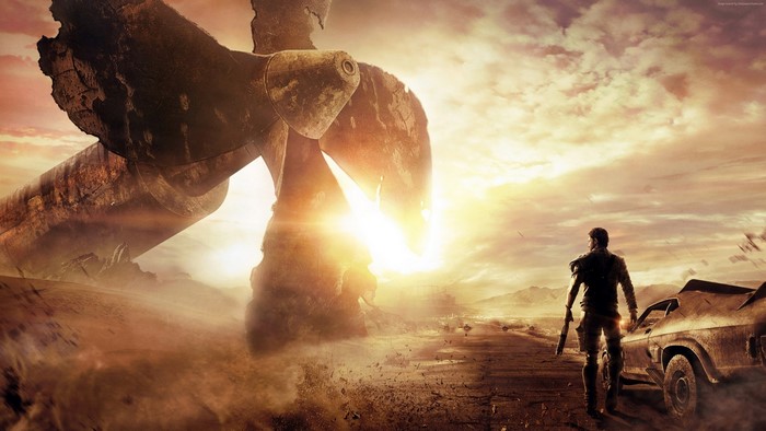 Max from Mad Max: Fury Road in a desert landscape