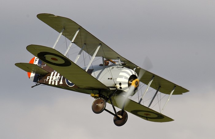 Sopwith 7F1 Snipe replica airplane in flight