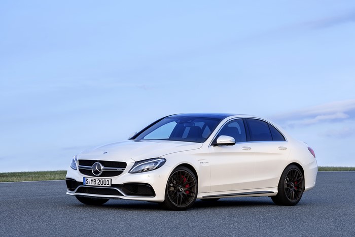 White 2014 Mercedes-Benz C63 AMG W205