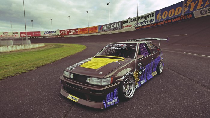 Toyota Corolla AE86 drift car at Calder Park