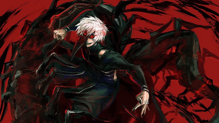 Kaneki Ken in Dark Tokyo Ghoul Transformation