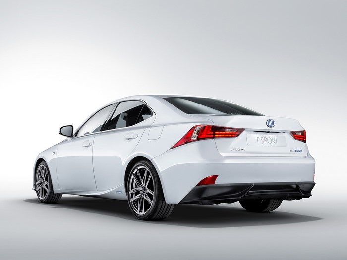 Lexus IS 300h F-Sport, Back View, White