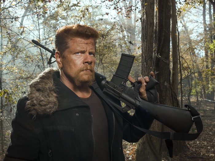 Abraham Ford from The Walking Dead with a rifle