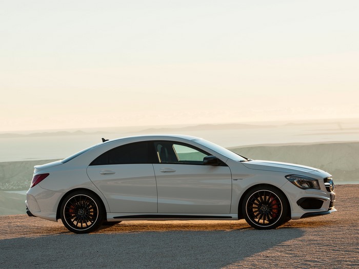 White Mercedes-Benz CLA 45 AMG Sedan