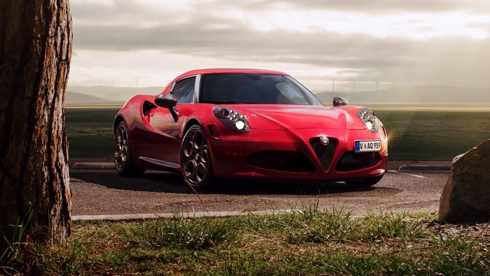 Red Alfa Romeo 4C Launch Edition