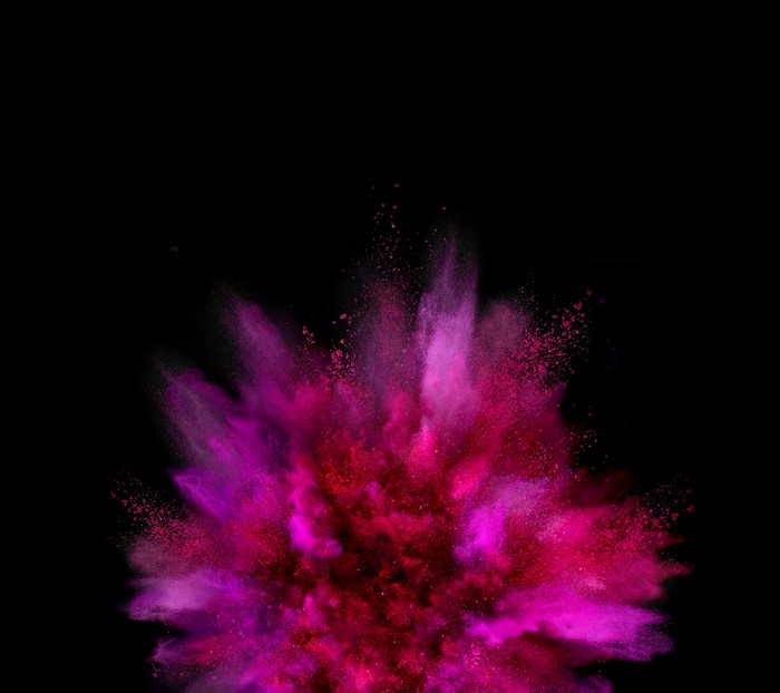 Pink and purple powder explosion