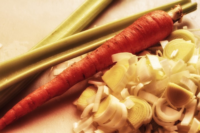 Carrot, Leeks, and Onion
