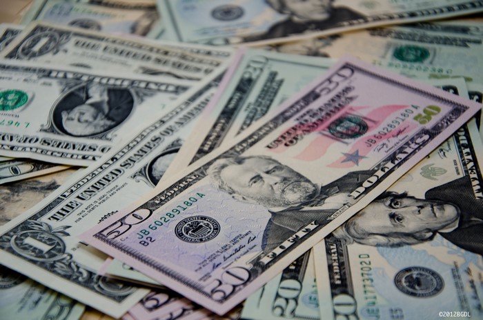 Money: 50 Dollar Bills and 1 Dollar Bills