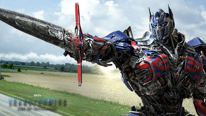 Optimus Prime from Transformers: Age of Extinction with sword