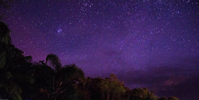 Night sky full of stars over Brazil