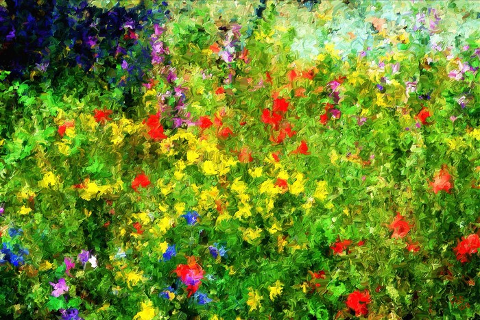 Colourful Flowers in Pictorial Art Style