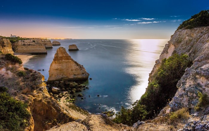 Algarve Coastline at Sunset, Portugal