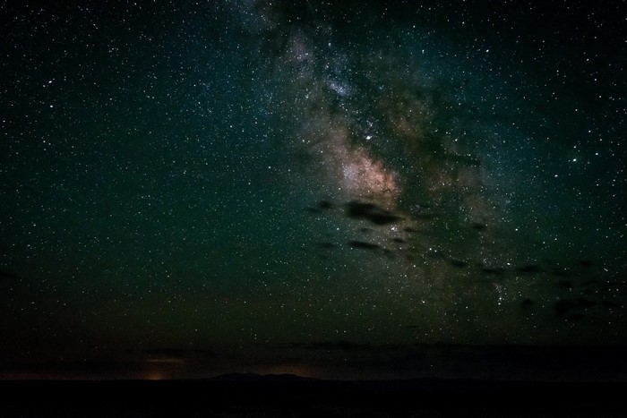 The Milky Way galaxy and stars in the night sky