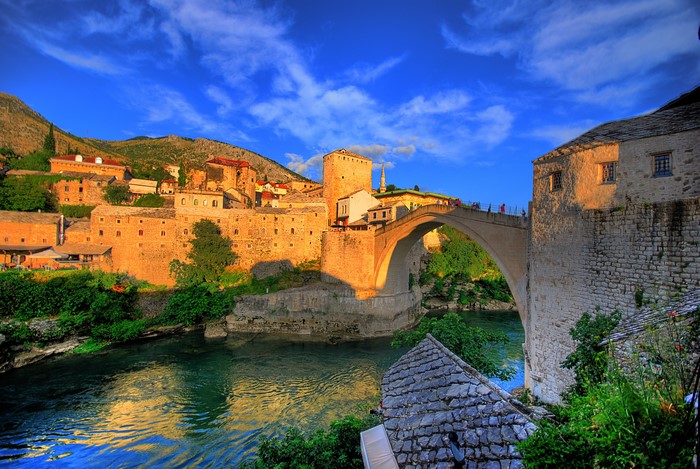 4K Mostar Bridge and Old Town, Bosnia and Herzegovina