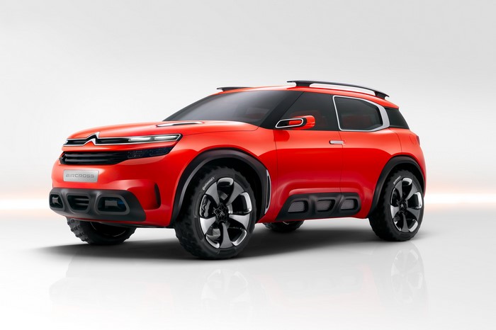 Red Citroen Aircross Concept car
