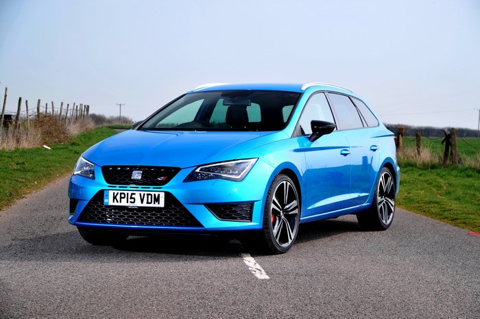 Blue 2015 Seat Leon ST Cupra 280 Estate Car