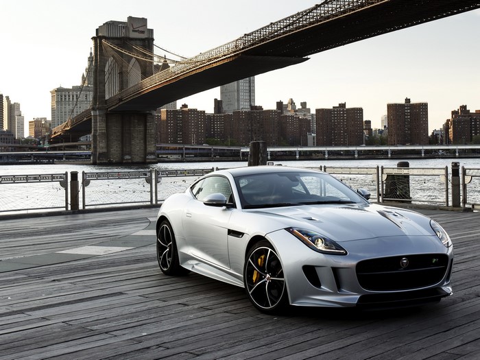 Silver Jaguar F-Type R AWD by Brooklyn Bridge