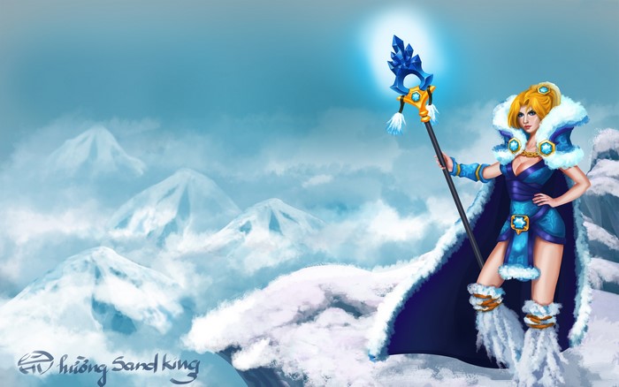 Crystal Maiden from DOTA 2 with a Mage Staff
