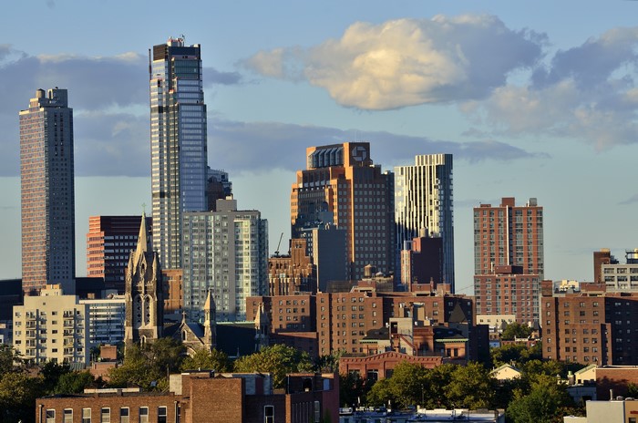 Brooklyn Skyscrapers and Church in New York City