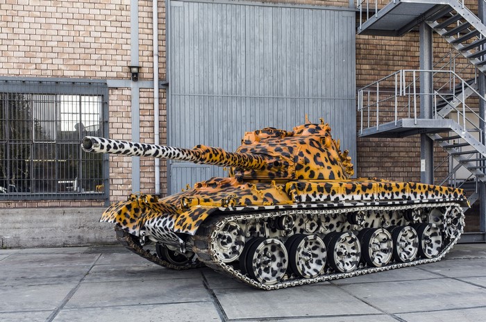 Leopard-patterned Pz 68 tank