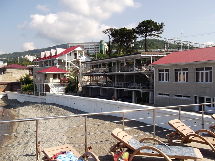Beachfront buildings in Khosta, Sochi, Russia
