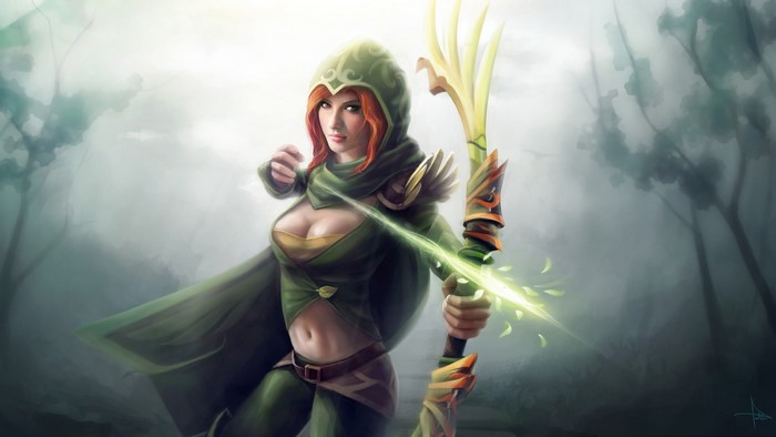 Windrunner from DOTA 2 with a bow