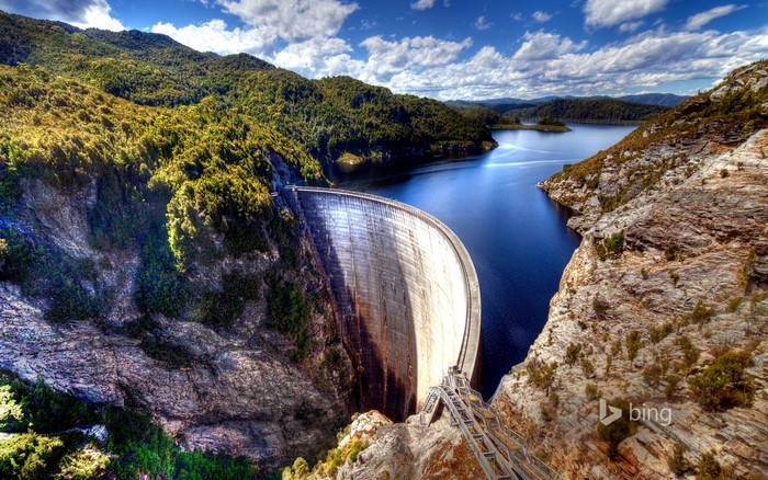 Gordon Dam in Tasmania, Australia