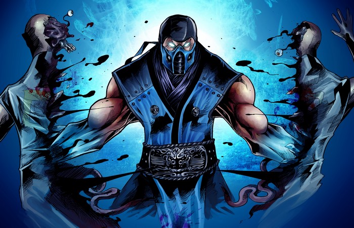 Sub-Zero from Mortal Kombat fighting