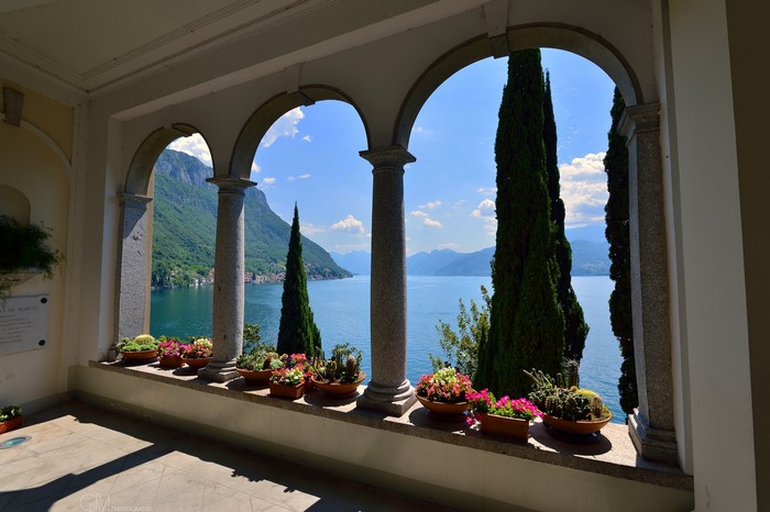 Lake View from Villa Monastero in Varenna, Italy