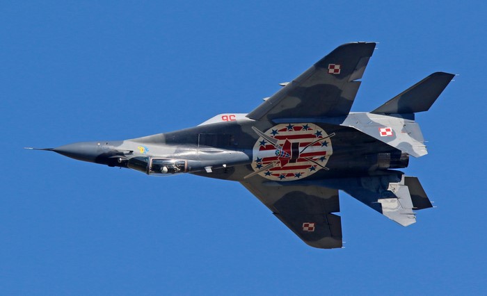 Mikoyan MiG-29 fighter jet in flight