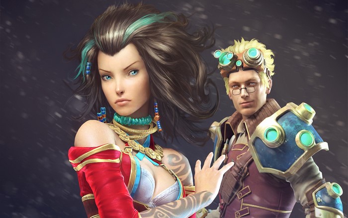Two characters from Prime World