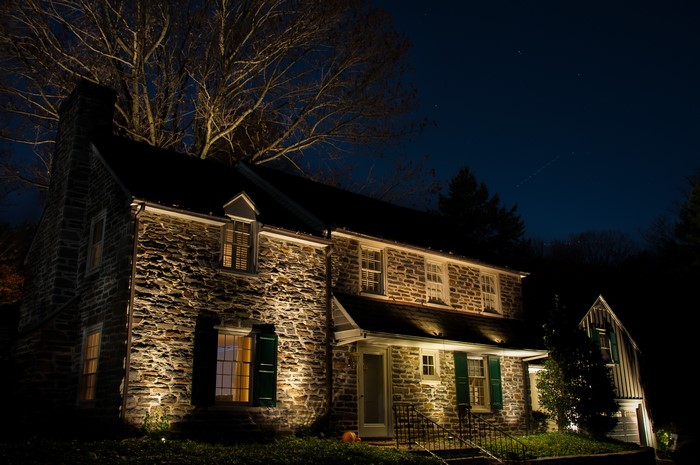 Stone House at Night