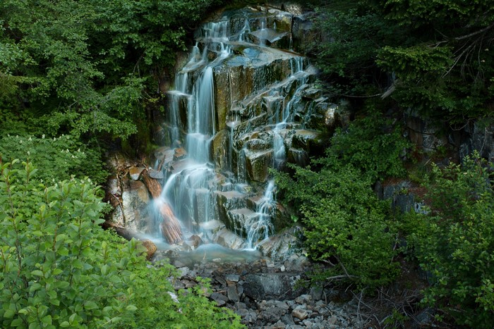 Waterfall in Mount Rainier National Park, USA