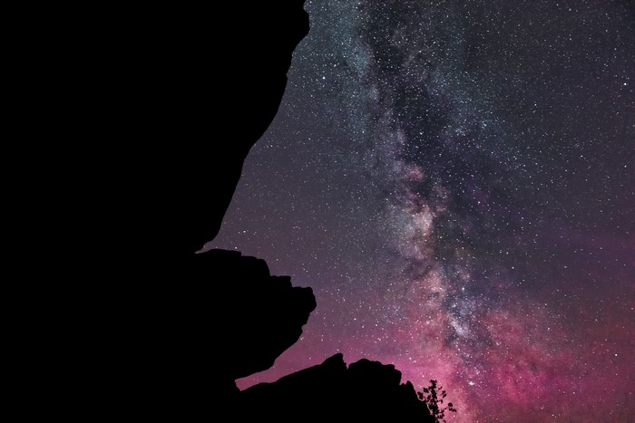 Milky Way and Stars over Silhouette