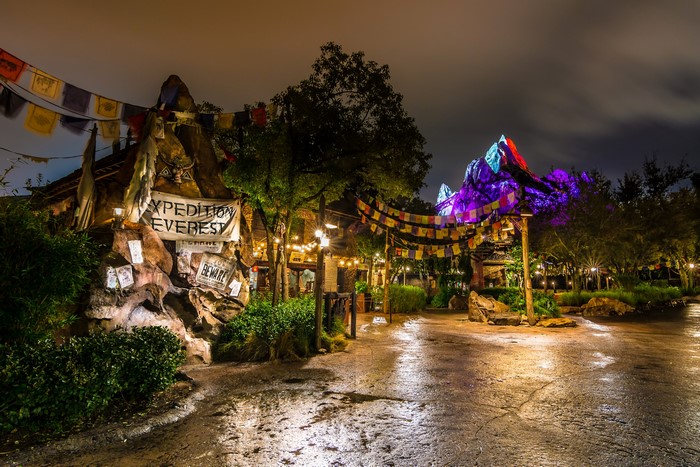 Expedition Everest at night