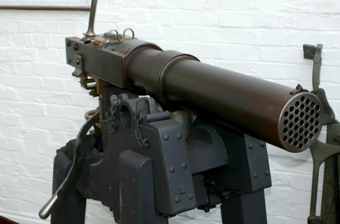 Gatling gun on a tripod